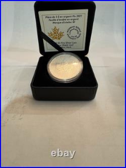 2021. 1oz 99.99% PURE SILVER CANADIAN MAPLE LEAF $5 COIN WITH W MINT MARK 2021. 1oz 99.99% PURE SILVER CANADIAN MAPLE LEAF $5 COIN WITH W MINT MARK