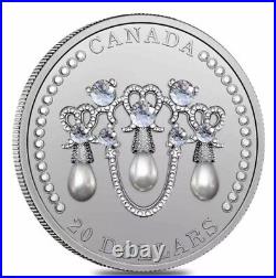 2021 Canada 1 oz Queen Elizabeth II Lover's Knot Tiara Silver Coin. 9999 Fine 2021 Canada 1 oz Queen Elizabeth II Lover's Knot Tiara Silver Coin. 9999 Fine