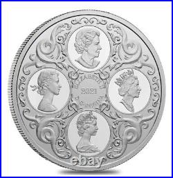 2021 Canada 1 oz Queen Elizabeth II Lover's Knot Tiara Silver Coin. 9999 Fine 2021 Canada 1 oz Queen Elizabeth II Lover's Knot Tiara Silver Coin. 9999 Fine