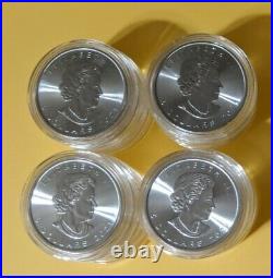 2021 Canada 1 oz Silver Maple Leaf Coins BU lot of 20. (In capsules)