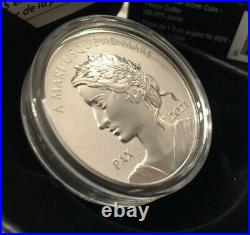 2021 Peace Dollar High-Relief Pure 1oz. 9999 silver Coin Canada