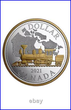 2021 Silver 140th Anniversary of the Trans-Canada Railway 2 oz. Ag WithAu Plate