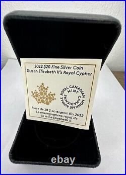 2022 1oz. 9999 SliverQueen Elizabeth II Royal CypherRhodium PlatedPF 70