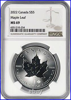 2022 Canada 1oz Silver Maple Leaf NGC MS69 Brown Label 50 Pack