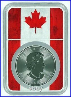 2022 Canada 1oz Silver Maple Leaf NGC MS69 Flag Core 50 Pack