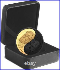 2022 Canada $20 Sea Otter Black and Gold Rhodium plated 1 oz pure silver