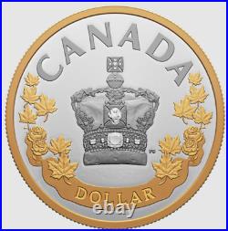 2022 Canada Queen Elizabeth II Imperial State Crown Pure silver dollarin stock