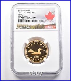 2022 Canada Silver $1 Gilt Loon Silver Proof Set First Releases PF70 NGC 2474 2022 Canada Silver $1 Gilt Loon Silver Proof Set First Releases PF70 NGC 2474