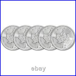 2022 Canada Silver Maple Leaf 1 oz $5 BU Five 5 Coins