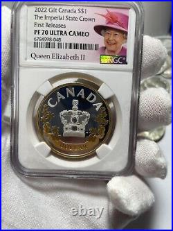 2022 Gilt Canada $1 Imperial State Crown NGC PF 70 Ultra Cameo silver 1 oz