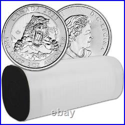 2023 Canada Silver Ice Age Smilodon Sabre Tooth Tiger 2 oz $10 14 Coin Mint Tube