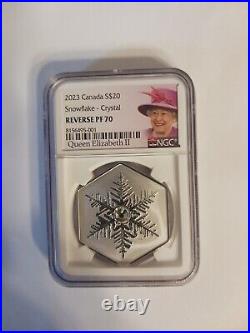 2023 Canada Snowflake Crystal NGC Reverse Proof 70 Queen Elizabeth Label RARE 2023 Canada Snowflake Crystal NGC Reverse Proof 70 Queen Elizabeth Label RARE