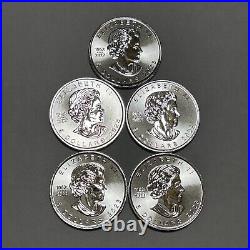 2023 Silver $5 Canadian Maple Leaf 1 oz BU Royal Canadian Mint. 9999 Fine