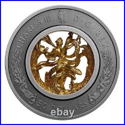 2024 $50 Allegory of Freedom 3D Pure 143.0 gr. 9999 Silver Coin Canada. Presale