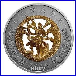 2024 $50 Allegory of Freedom 3D Pure 143.0 gr. 9999 Silver Coin Canada. Presale