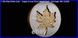 2024 Canada 1 Kilo Fine Silver Coin Super Incuse Silver Maple Leaf