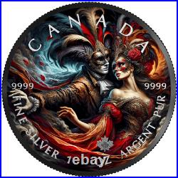 2024 Canada Carnival 1 oz Silver Ruthenium Coated Colorized Coin