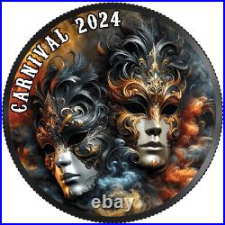 2024 Canada Carnival 1 oz Silver Ruthenium Coated Colorized Coin