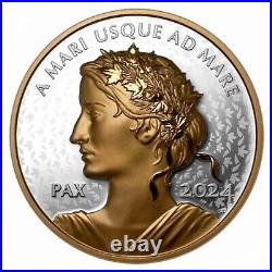 2024 Canada S$1 Gold Plated 1 Oz Silver Peace Dollar UHR NGC PF70 UC WithBox OGP 2024 Canada S$1 Gold Plated 1 Oz Silver Peace Dollar UHR NGC PF70 UC WithBox OGP