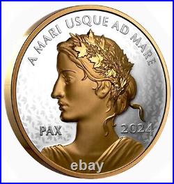 2024 Canada S$1 Gold Plated 1 Oz Silver Peace Dollar UHR NGC PF70 UC WithBox OGP 2024 Canada S$1 Gold Plated 1 Oz Silver Peace Dollar UHR NGC PF70 UC WithBox OGP