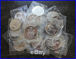 (20) 1964 Canada Proof Like PL Silver Half Dollars BU $10 Face Roll Canadian