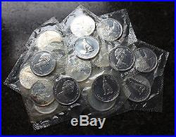 (20) 1967 Canada Proof Like PL Silver Half Dollars BU $10 Face Roll Canadian