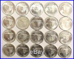 20 x 1867 1967 Canada Silver Dollars Flying Goose all Choice Uncirculated MS63+