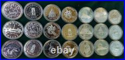 21 Canada Silver Dollars 1975-1988 Proof And P/l In Capsules