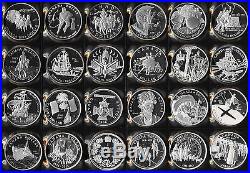 24 Superb Canada Silver Dollar Proofs (date Run 1992-2014) Awesome! No Rsrv