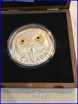 $250 Dollar In the Eyes of Snowy Owl 1 kilo kg. 9999 Silver Canada 2014 proof