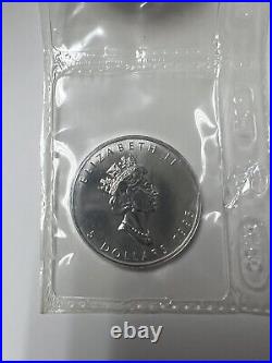 (3) 1 oz. 9999 1995 Silver Canada Maple Sealed Uncirculated
