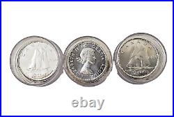 3 Rolls 1964 Canada 150 Silver Dimes Uncirculated Mint State Canadian Coins