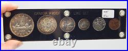 4 SETS 1957 Canada Silver Proof Like Sets. Old estate hoard