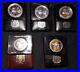 5_Pcs_Canada_Silver_1_Coins_4_Commemorative_1_Rcmp_In_Leather_Cases_01_bucs
