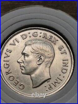 AU PL CAM type Uncirculated 1937 CANADA 50 cents. 800 Silver with Lined holder AU PL CAM type Uncirculated 1937 CANADA 50 cents. 800 Silver with Lined holder