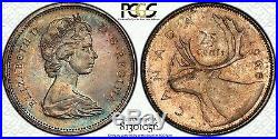 Beautifully Toned 1966 Canada Silver Mint Set PCGS! Dollar, Half, Quarter, Dime