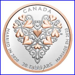 Best Wishes On Your Wedding Day! 2020 $20 1 Oz Fine Silver Coin Canada Rcm Best Wishes On Your Wedding Day! 2020 $20 1 Oz Fine Silver Coin Canada Rcm