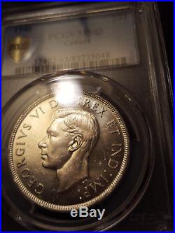 CANADA 1946 SILVER DOLLAR PCGS MS-63 Mint State Scarce