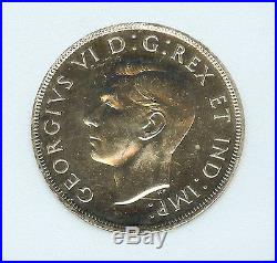 Canada 1947 Silver Dollar With Maple Leaf Nice Uncirculated
