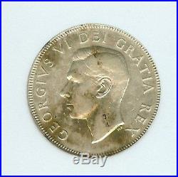 Canada 1948 Silver 50 Cents About Uncirculated Key Date