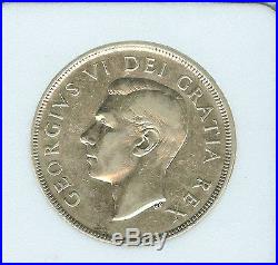 CANADA 1948 SILVER DOLLAR ABOUT UNCIRCULATED RARE! KEY DATE