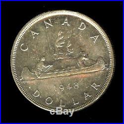 Canada 1948 Silver Dollar Near Gem Uncirculated Rare