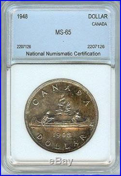 CANADA 1948 SILVER DOLLAR OUTSTANDING UNCIRCULATED RARE KEY DATE