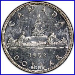 CANADA 1953 $1 PCGS MS63 Strap FWL -ONLY 4 AUTHENTICATED, 2 FINER, RARE VARIETY