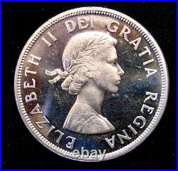 CANADA 1961.800 silver dollar Queen Elizabeth II GEM BU UNC CAMEOS