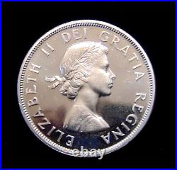 CANADA 1961.800 silver dollar Queen Elizabeth II GEM BU UNC CAMEOS