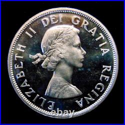 CANADA 1961.800 silver dollar Queen Elizabeth II GEM BU UNC CAMEOS