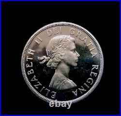 CANADA 1961.800 silver dollar Queen Elizabeth II GEM BU UNC CAMEOS