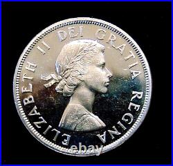 CANADA 1961.800 silver dollar Queen Elizabeth II GEM BU UNC CAMEOS