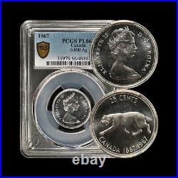 CANADA. 1967, 25 Cents, Silver PCGS PL66 QEII, Confederation, Canadian Lynx CANADA. 1967, 25 Cents, Silver PCGS PL66 QEII, Confederation, Canadian Lynx